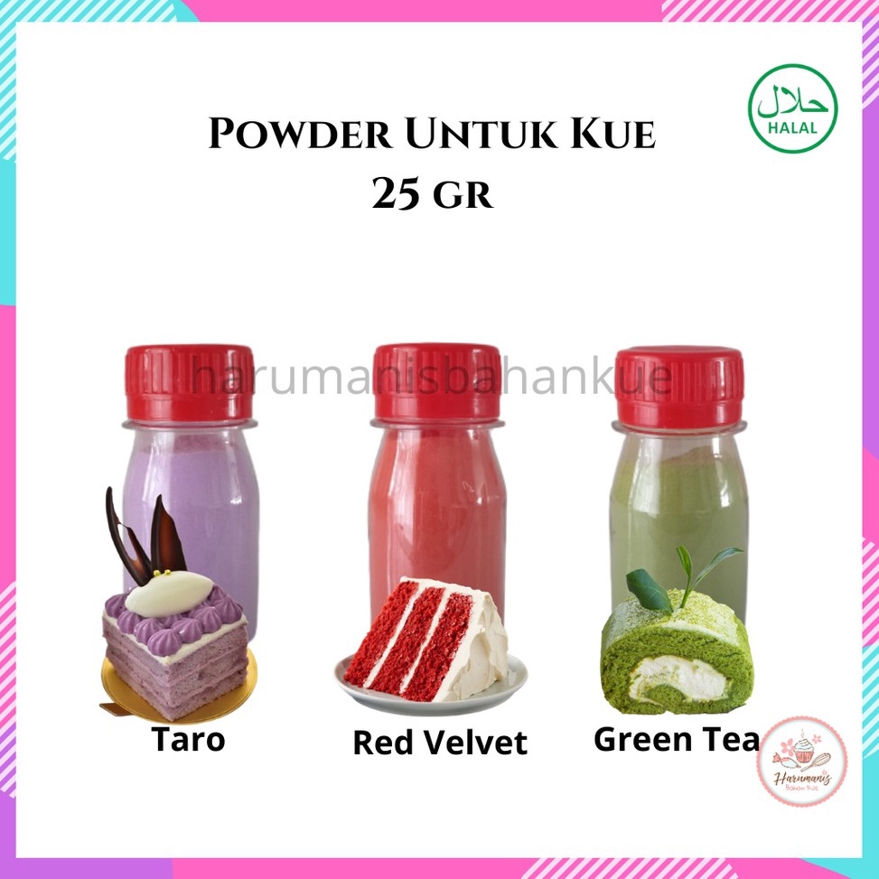 

[♤U28<] Pure Powder Untuk Kue 25gr HALAL Paling Diminati