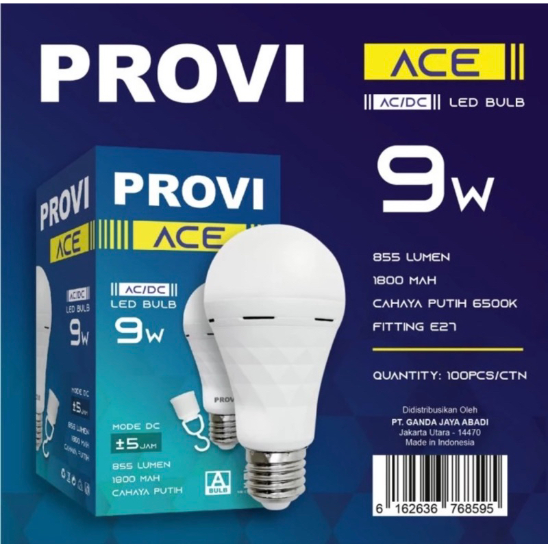 LAMPU LED PROVI EMERGENCY NYALA SAAT MATI LAMPU