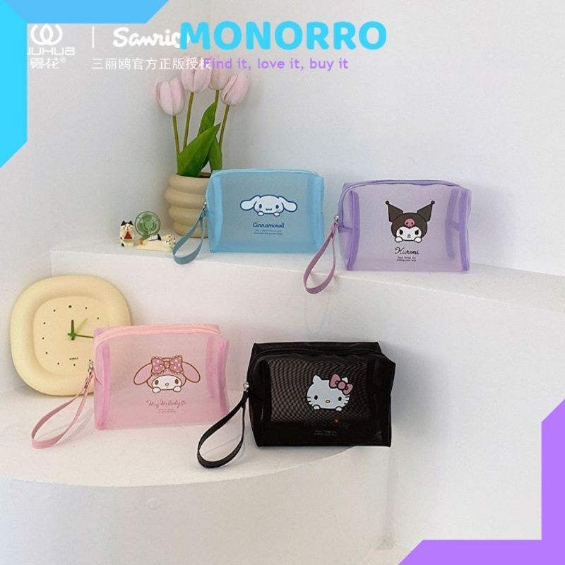 Pouch Sanrio Tas Kosmetik Sanrio Pouch Makeul Sanrio Pouch Jaring Sanrio Ori
