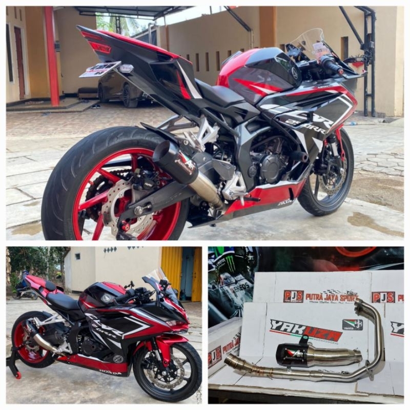 knalpot austin racing for cbr250rr, ninja fi,r25 dll full system pnp