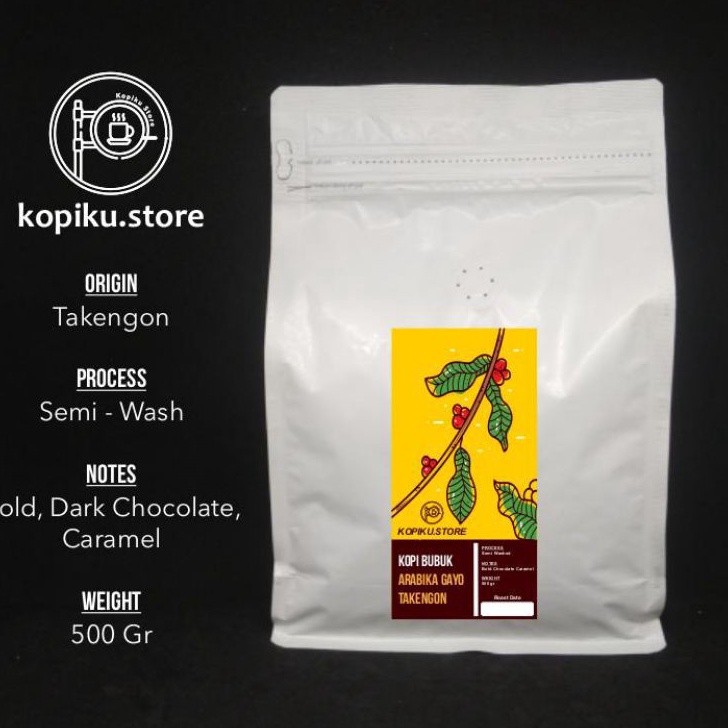 

Kirim Sekarang Kopi Bubuk Arabika Aceh Gayo Takengon 500gr Ready