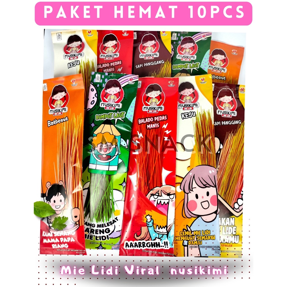 

[☊U64/] MIE LIDI VIRAL TIKTOK ISI 10PCS PAKET HEMAT Stock Masih Banyak