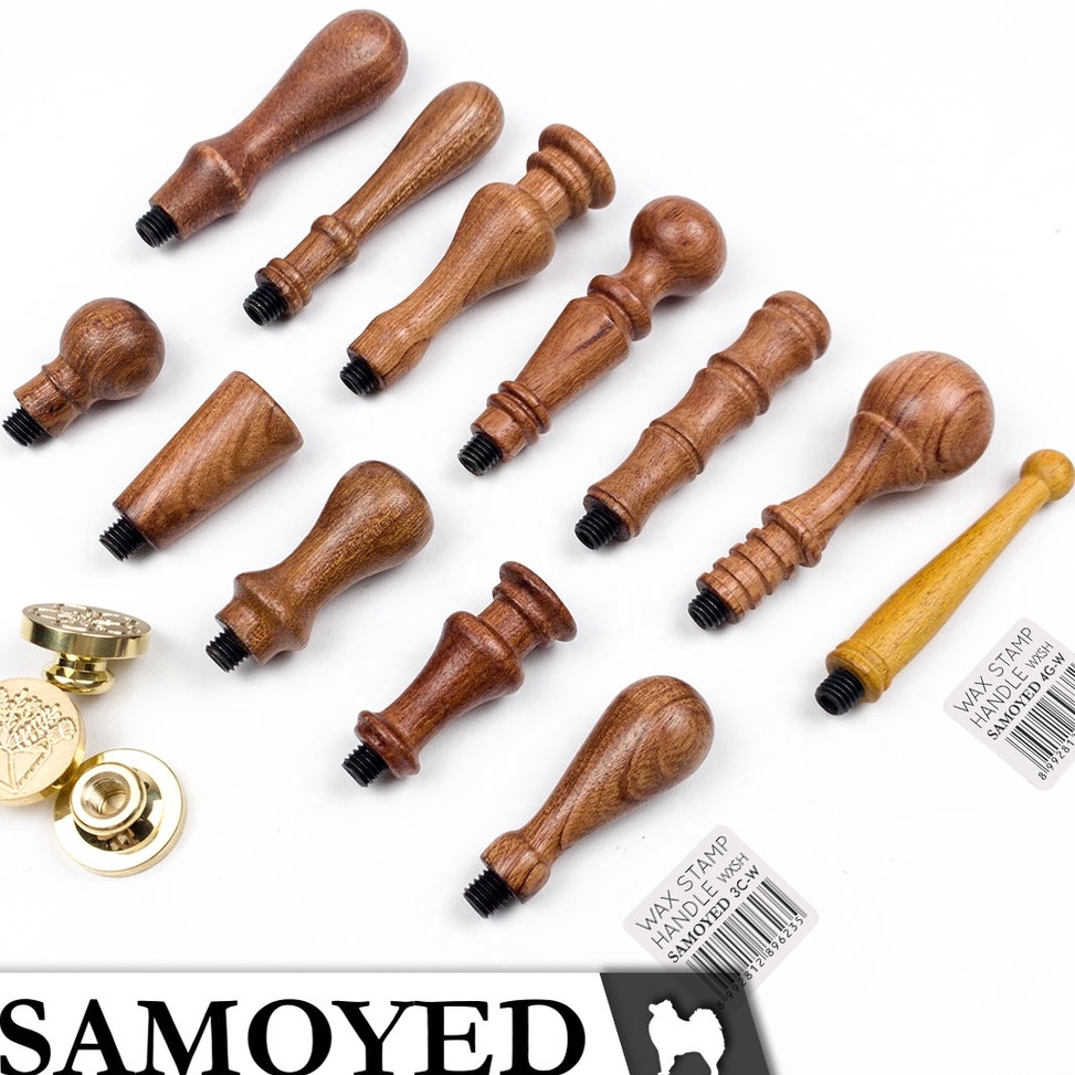 

Terk!!ni Pegangan / Gagang Kayu Stempel / Cap Lilin Segel Surat / Undangan / Seal / Sealing Wax Stamp Wood Handle Samoyed WXSH Discount