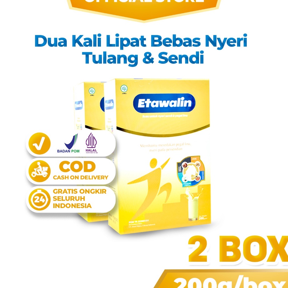 

[KODE ZJZ8R] 2 box Etawalin - Susu Kambing Atasi Nyeri Sendi Sakit Lutut Dan Asam Urat