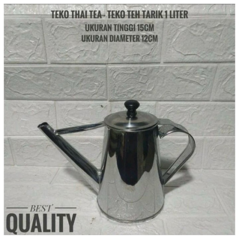 Teko Thai Tea Mini Ukuran 1Liter/Teko Stainlees Steel