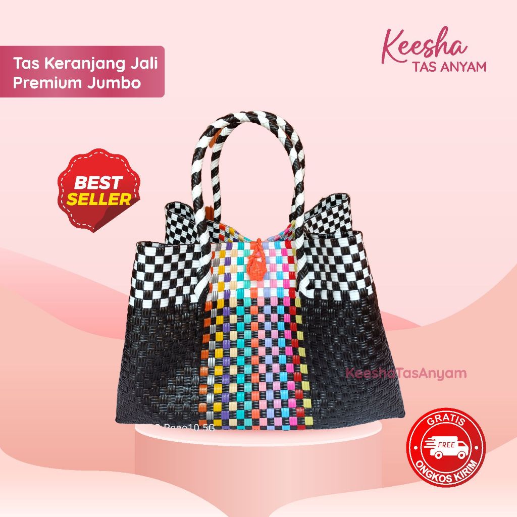 Totebag Undangan Tas Anyaman Plastik Jali Jali Jumbo Premium Size  XXL XXXL Terlaris By Keesha