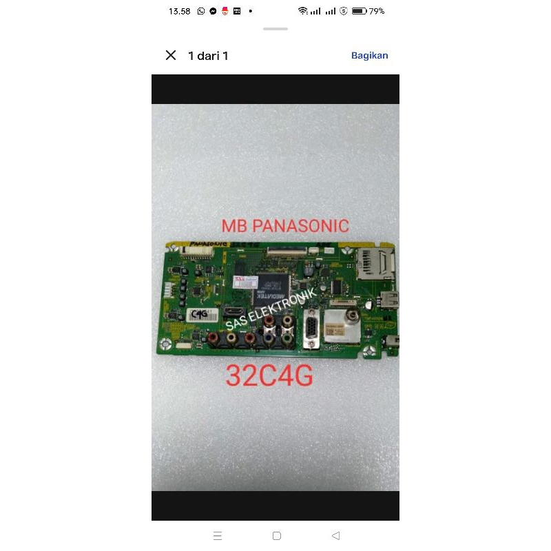 MB BOARD MOTHERBOARD MAINBOARD MESIN TV LCD PANASONIC 32 INCH TH-L32C4G TH-L 32C4G