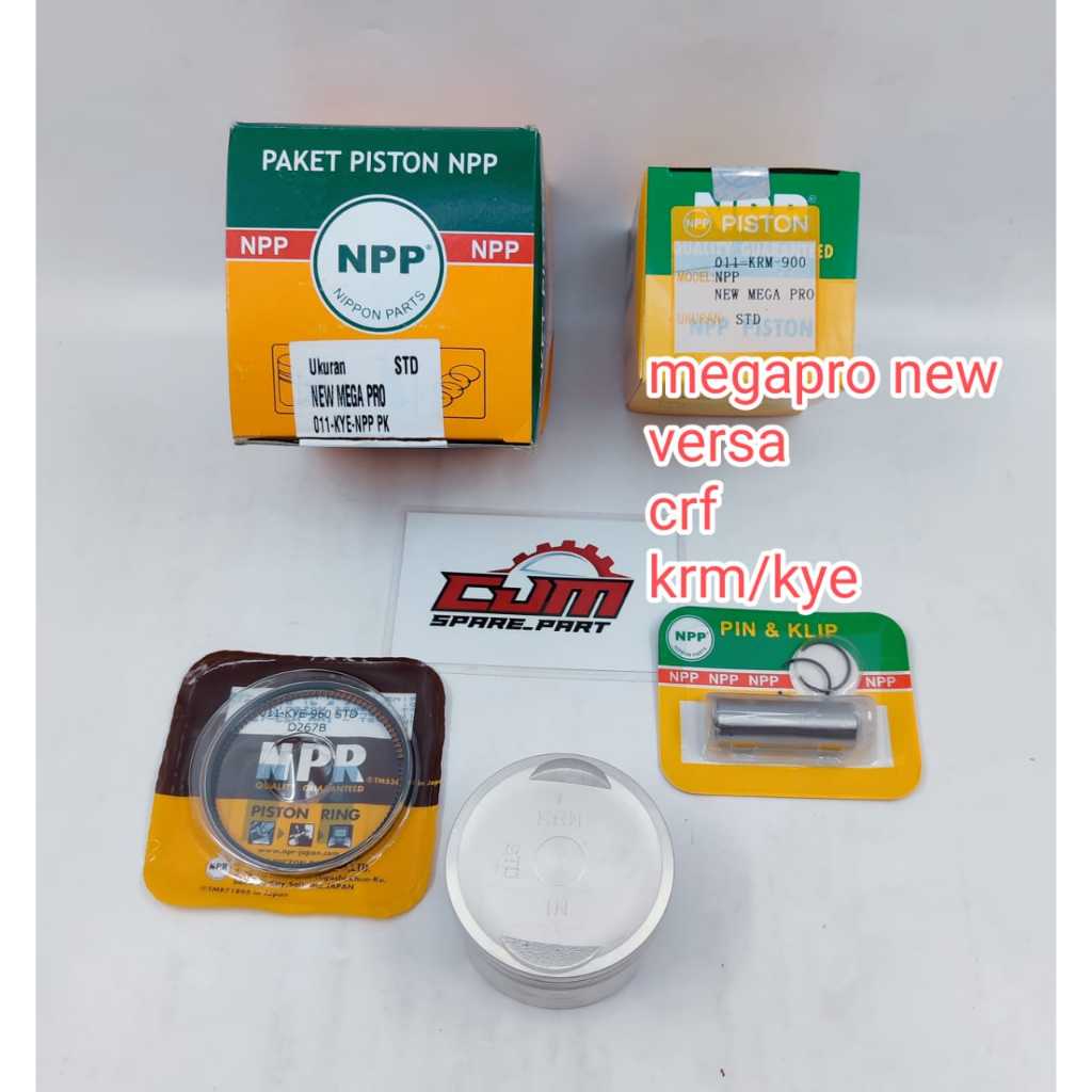 piston kit seher paket npp megapro new verza crf krm kye original npp std 50 100 150 200