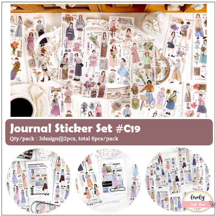 

LovelyCraftStore | C19 Deco Sticker Journaling Decoration Sticker Pack Stiker Kertas Beautiful World untuk Bujo, Scrapbook, etc DIY Deco Sticker Planner Journal Scrapbook