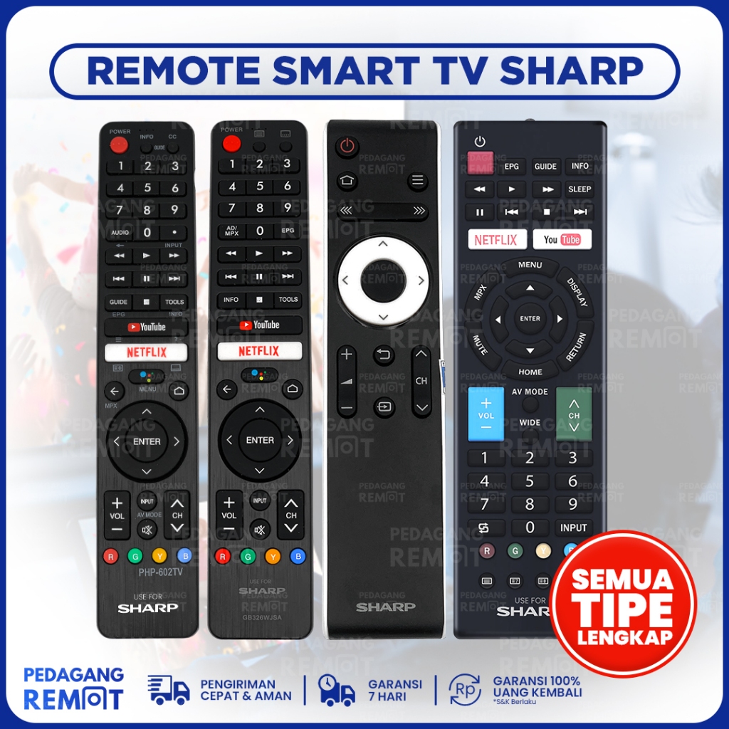 REMOT REMOTE TV SHARP ANDROID SMART TV