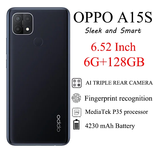 OPPO A15S 6G/128GB 6.52 inch Second Handphone Ultra -thin/multi -lens Fingerprint Recognition