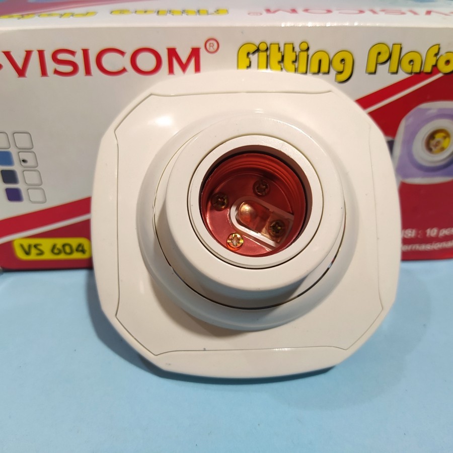 fitting plafon VISICOM VS-604/fiting lampu plafon VISICOM warna - Putih