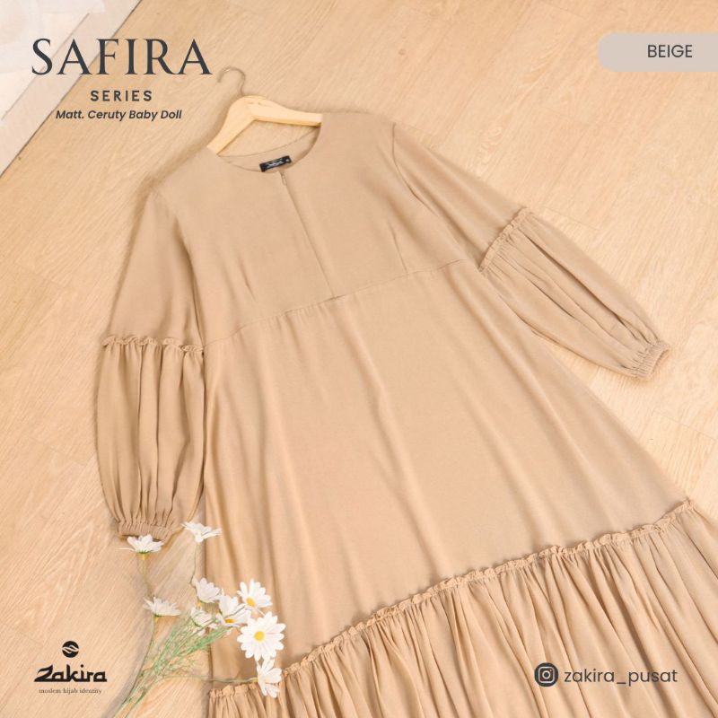 zakira gamis syari gamis kekinian gamis only bahan ceruti baby doll
