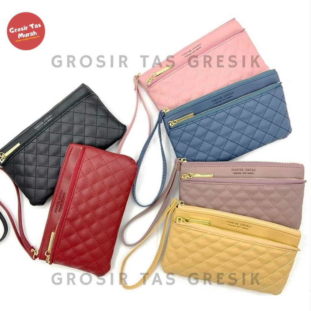 Dompet Panjang Wanita 2 Resleting Dompet Embos