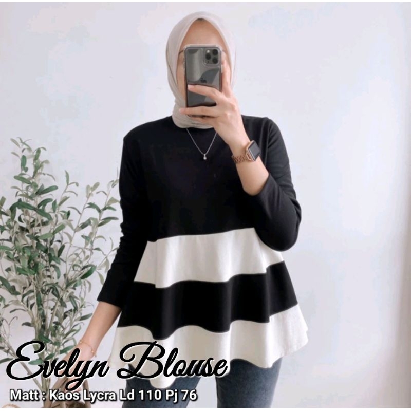 EVELYN BLOUSE / BLOUSE WANITA / BLOUSE HEALING / BAJU WANITA / BAJU KANTORAN / BAJU CEWEK / KEMEJA K
