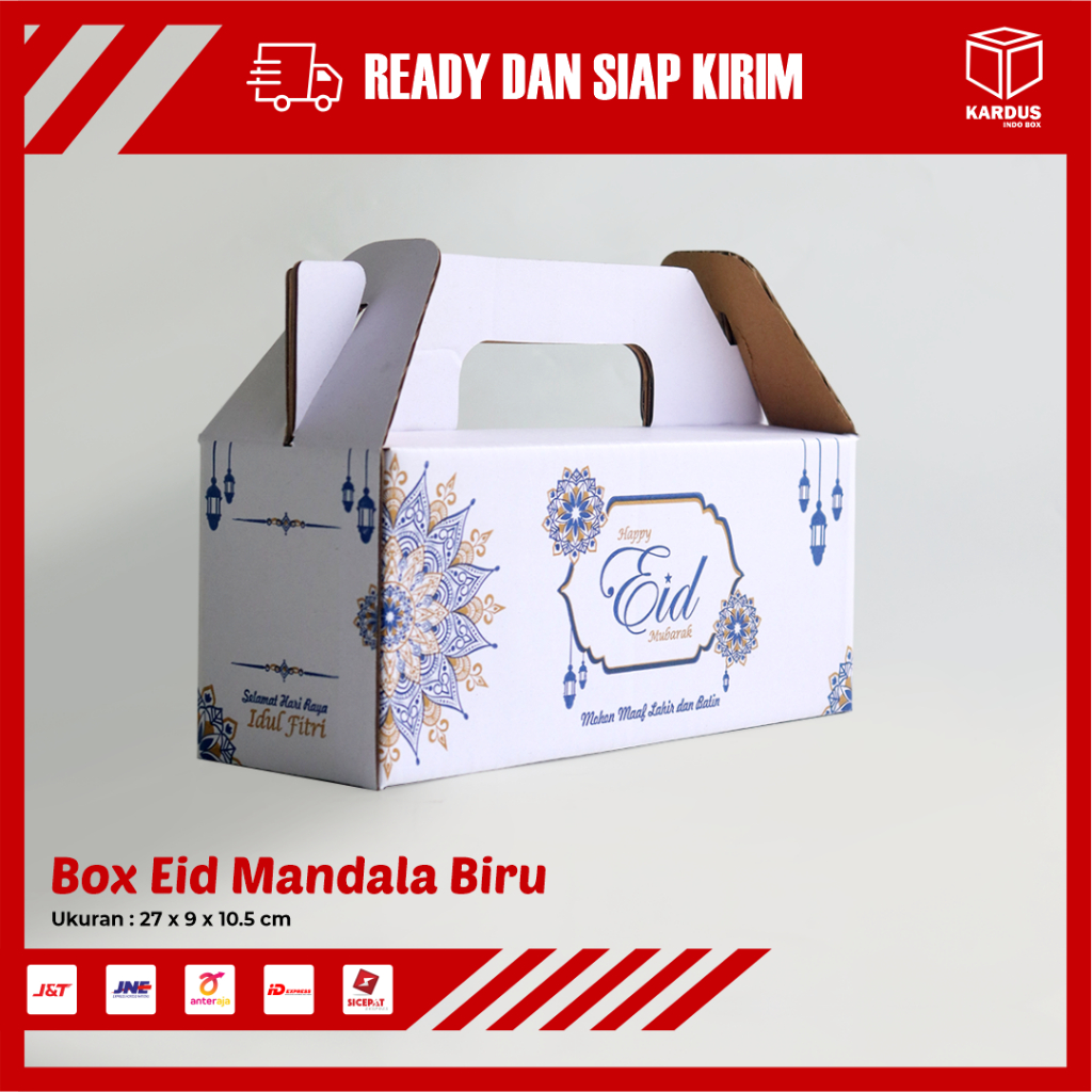 

JINJING PARCEL MANDALA BIRU Size 27 x 9 x 10,5 cm KUKER TABUNG 600 gr Hampers lebaran/ Box lebaran