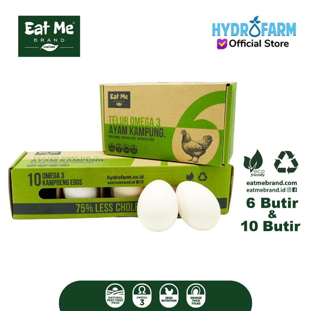 

Eat Me Brand - Telur Kampung Omega / Omega Free Range Eggs