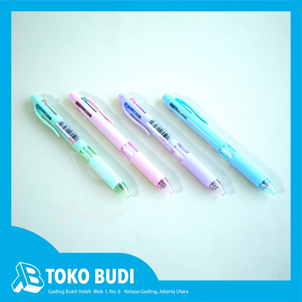 

Pulpen 4in1 Joyko 0,7mm BP348 Quac 4 - 4 Warna