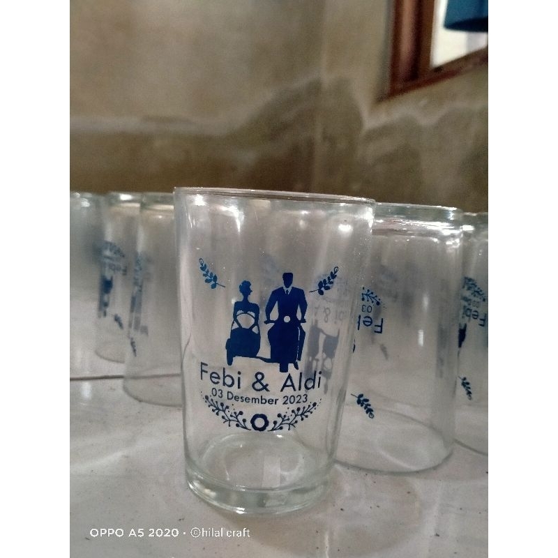 SOUVENIR GELAS SABLON 10 CM SOUVENIR GELAS BENING SOUVENIR