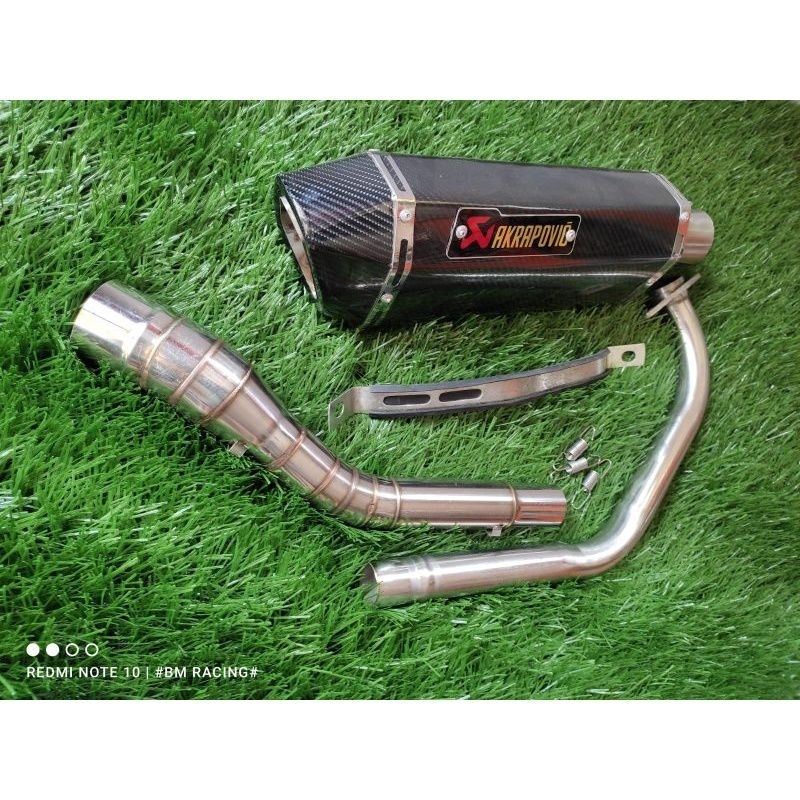 Knalpot Racing Akrapovic Full Carbon Knalpot Racing Vixion R15 Supra Karisma Megapro Cbr Vega Byson