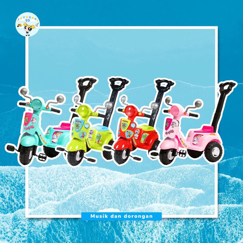SHP Mainan Sepeda roda tiga anak ada gowes untuk anak tersedia 4 warna SCOOTER 609