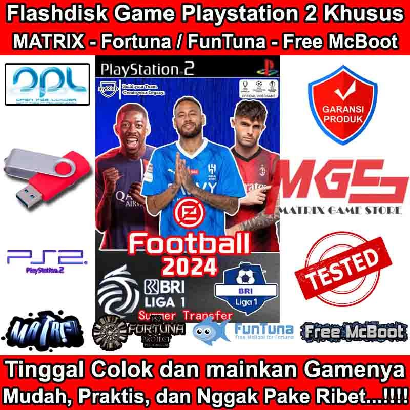 Flashdisk Game PS 2 PS2 PES 2024 Summer Transfer + Liga 1 BRI Indonesia