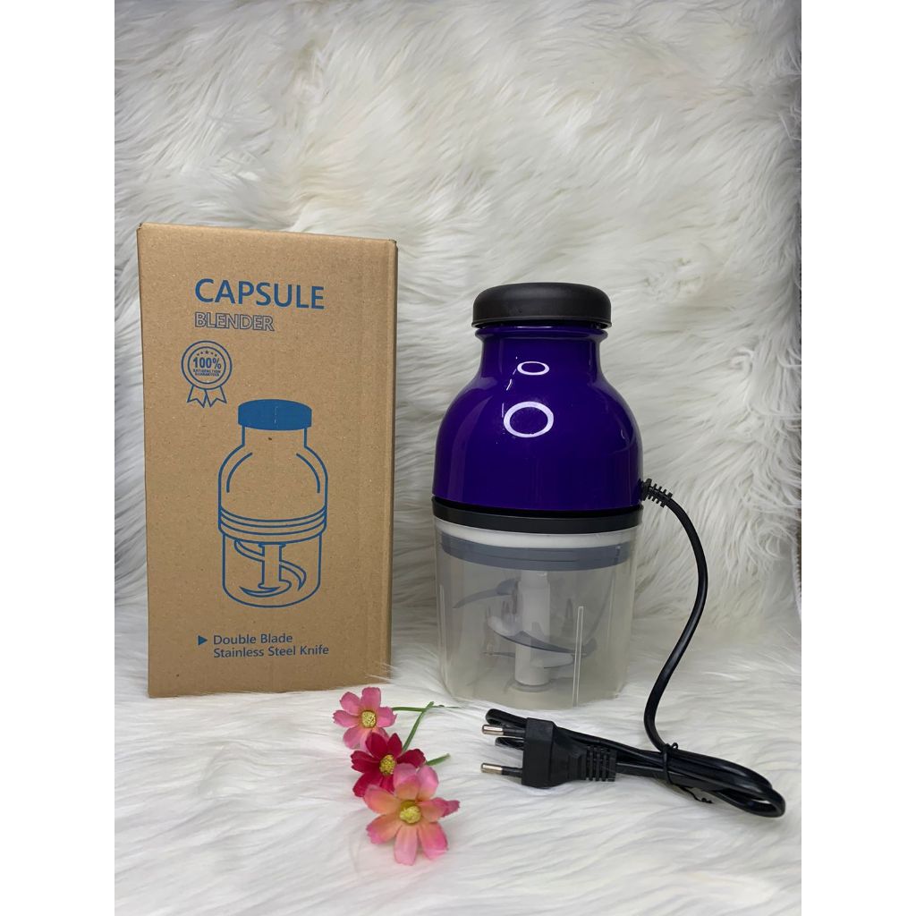 Blender Mini Serbaguna Blender Capsule 4 Mata Pisau-Purple