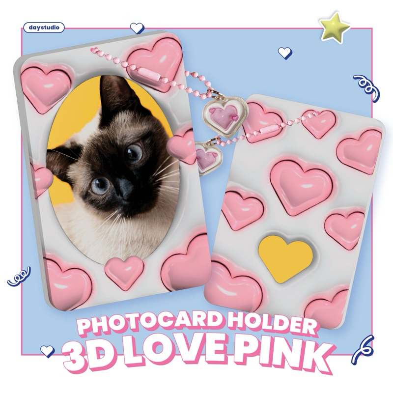 Photocard Holder 3D Love Pink
