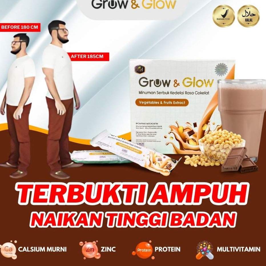 

[KODE 06SHG] GROW & GLOW Susu Peninggi Badan Suplemen Kesehatan Peninggi Badan Terbaik Untuk Remaja dan Dewasa