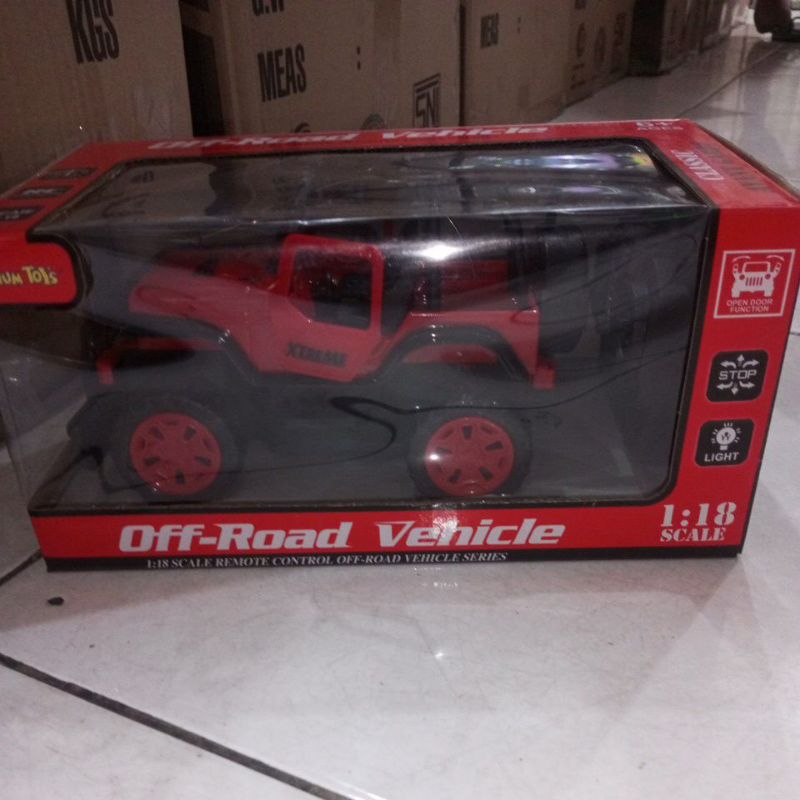 Mainan R/C mobil remot off road baterai cas vehicle ukuran 1:18 PR 17403