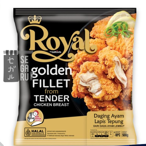 

BELFOODS ROYAL GOLDEN FILLET 500 GRAM - AYAM LAPIS TEPUNG AYAM FILLET FROZEN FOOD MAKANAN BEKU