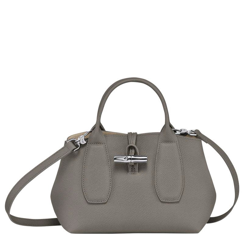 [ORIGINAL 100%] L Champ Roseau Hand Bag Small - Grey