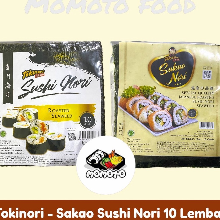 

[KODE ERHKW] Tokinori Sakao Sushi Nori 10 Lembar Halal Kimbap Gimbap Rumput Laut