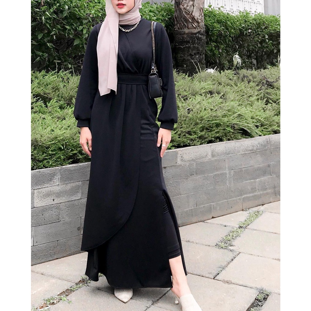 TALITA DRESS - DRESS KOREAN STYLE FIT BODY GAMIS  DRESS REMAJA PREMIUM KEKINIAN DRESS BELT BEST SELLER GAMIS BANGKOK GABIS MERMAID LONG DRESS KOREAN MAXI GAUN PESTA BAJU MUSLIMAH SEMI KATUN PRESS BODY FIT BODY PREMIUM GAMIS MALAYSIA POLOS DRESS LEBARAN-3