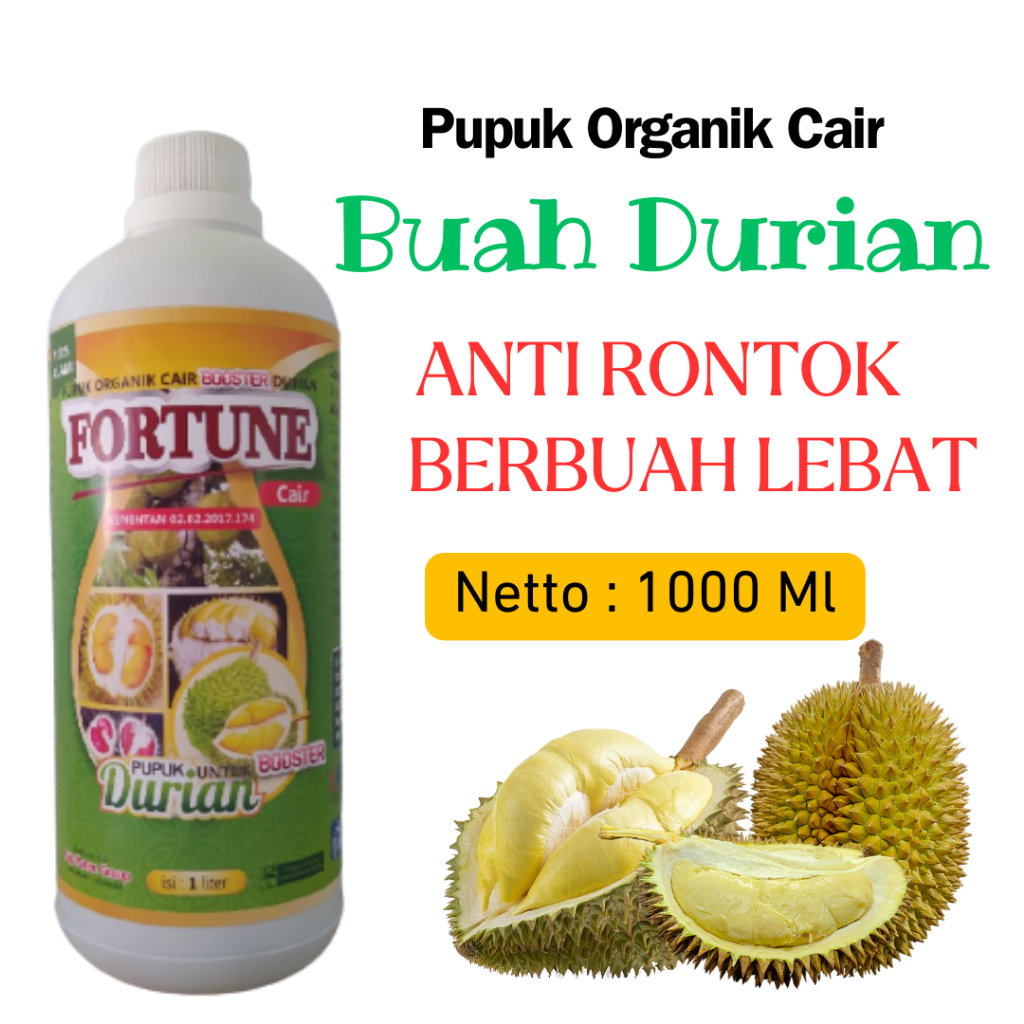 pupuk bibit durian montong sudah berbunga, Booster Fortune Cair pohon durian cepat berbuah