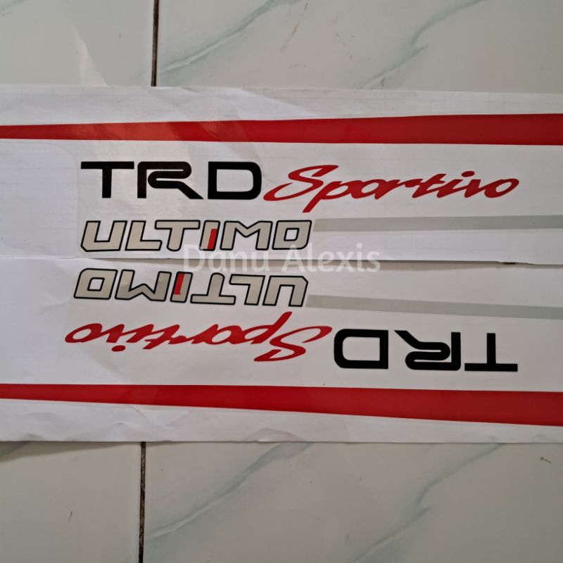 Stiker Trd Ultimo Rush / Stiker Trd Ultimo / Stiker List Body Rush
