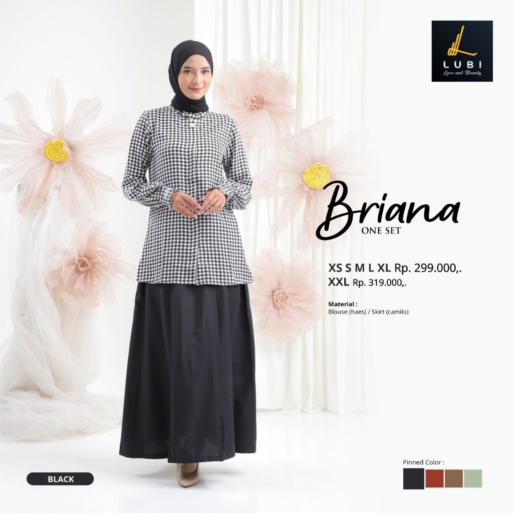 ONESET BRIANA SETELAN ROK BLUSE BRIANA BY LUBI