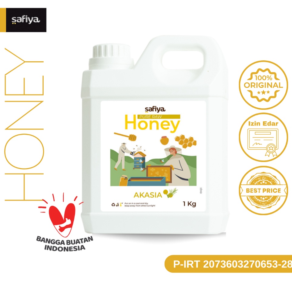 

[KODE GCAEH] Madu Murni Akasia 1 Kg Series Raw Honey Madu Asli Authentic Safiya Food