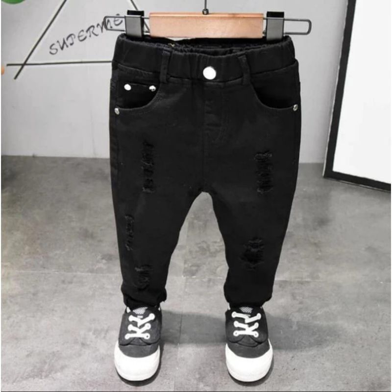 Celana jeans panjang ripped anak - Celana ripped sobek anak