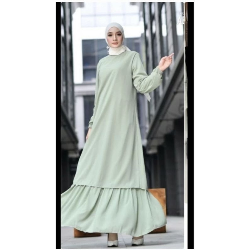 Gamis Wanita Hijabers Dress Premium Busui Tunik Panjang Gamis Lebaran Rompi Ghamis S-Xxxl Muslimah C