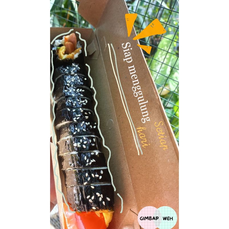 

Gimbap/ kimbap Halal Jakarta. Dikirim setiap hari