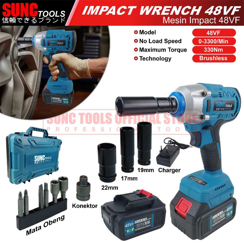 Mesin Impact Wrench 48V 48Vf / Impek Baterai Buka Baut