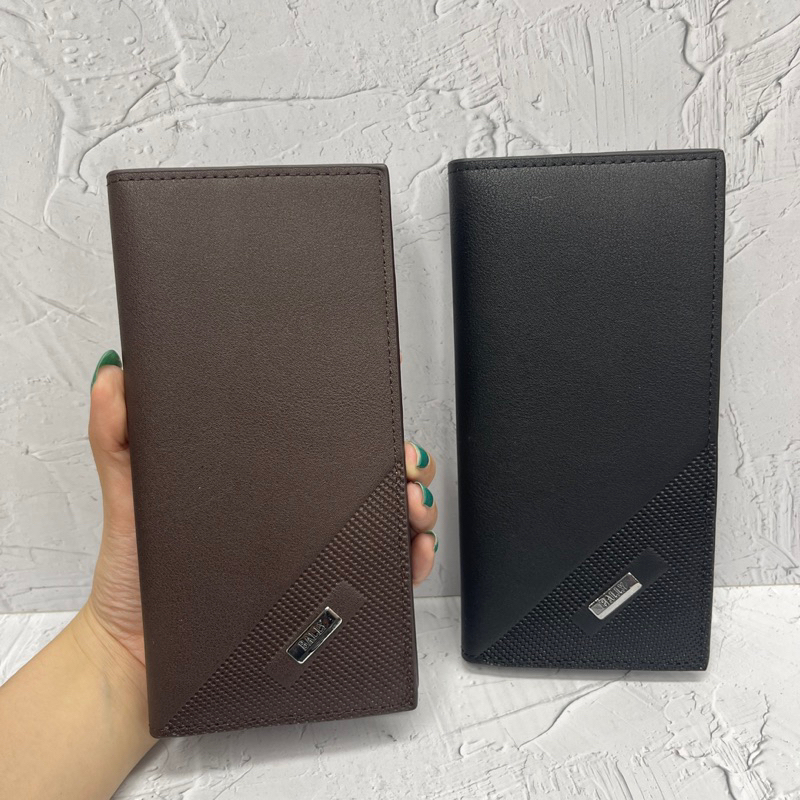 Dompet panjang lipat kulit pria cowo cowok cewe cewek wanita montblanc mont blanc