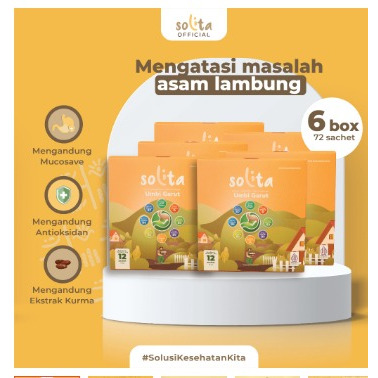 

BUNDLE 6 Box Minuman Serbuk Umbi Garut Isi 12 Sachet Rasa Thai Tea untuk Atasi Asam Lambung, Maag, dan GERD | SOLITA