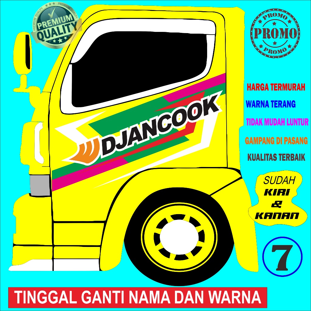 Stiker samping variasi mobil canter
