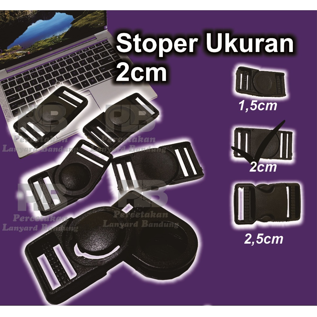 

STOPER stopper tali id card lanyard cantelan ukuran 2 cm HARGA SATUAN