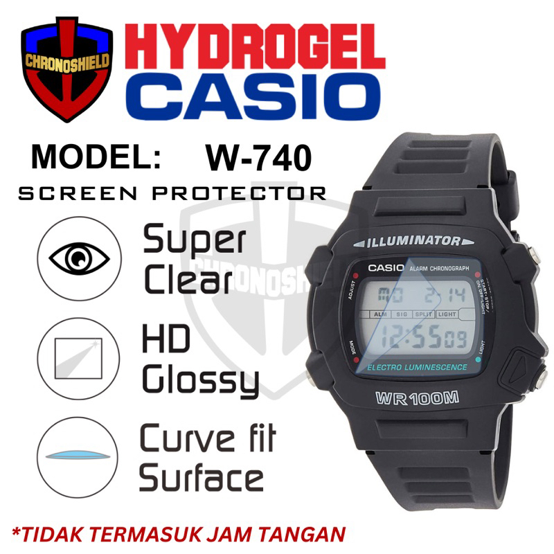 Anti gores Jam Tangan Casio W740 W 740 Antigores Hydrogel