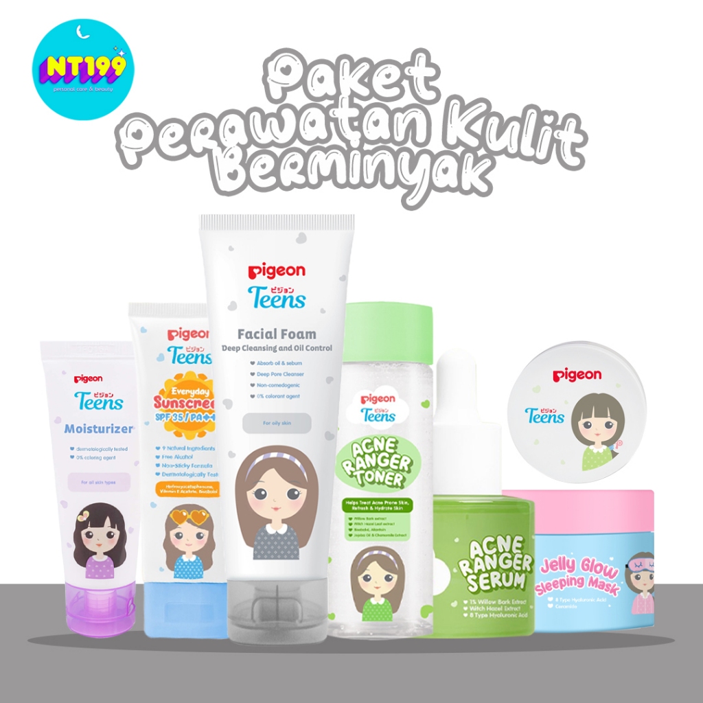 Pigeon Teens 1 Paket Lengkap Skincare Kulit Remaja Berminyak