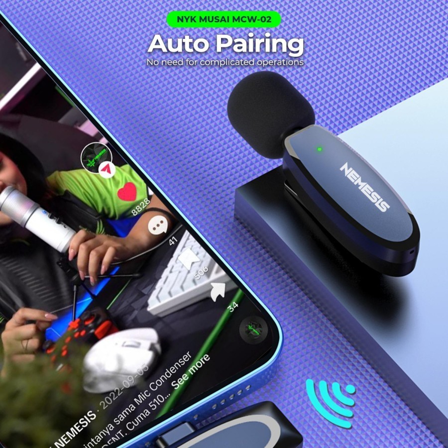 NYK NEMESIS  Clip on Wireless O2 Clip on + mic