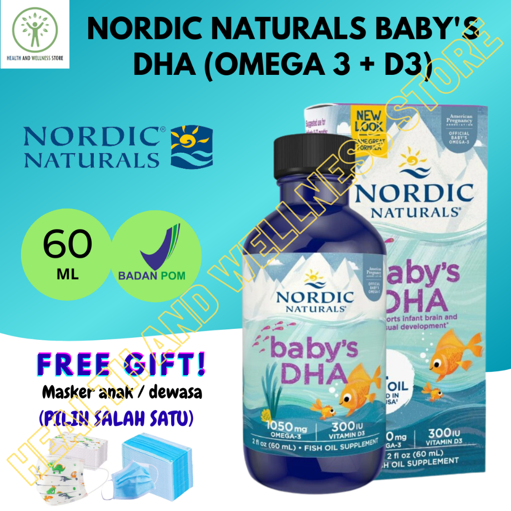Nordic Naturals Baby'S Dha Baby Dha Babys Dha 60 Ml Omega 3 D3 Vitamin Anak Dan Bayi